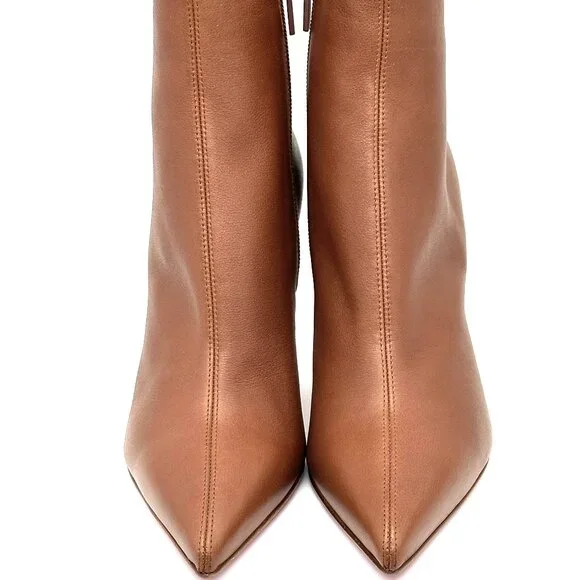 Christian Louboutin VIBELLA BOOTY 85 Leather Ankle Bootie Boots Heels - Picture 9 of 16